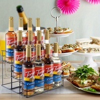 8/12Bottle Capacity Coffee Syrup Organizer for Coffee Bar Kitchen Small Wine Rack for Bar Family Storage for Syrup Wine Dressing