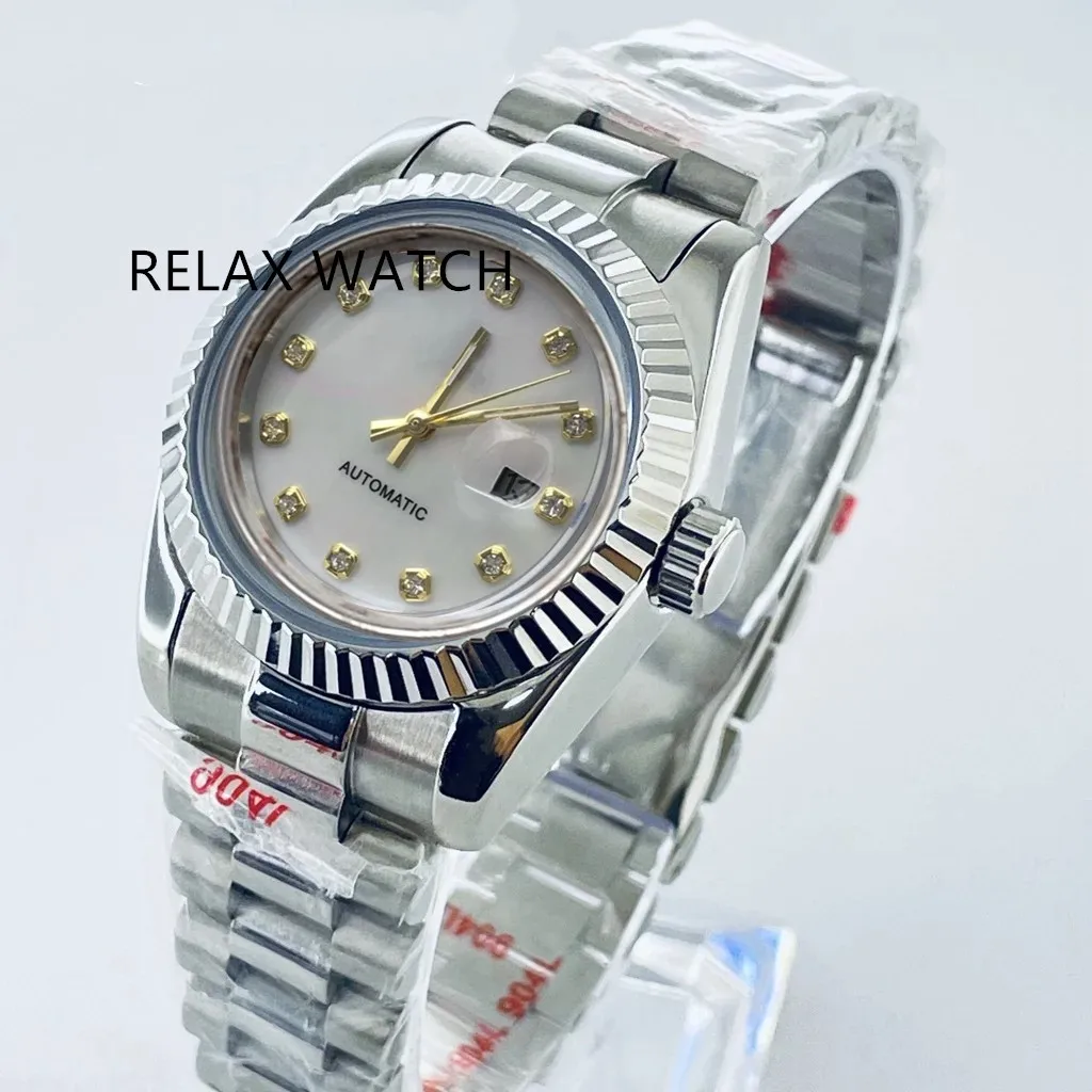 31mm Sapphire Glass Stainless Steel Women\'s Watch Japan NH05 Automatic Mechanical Movement Multiple Strap