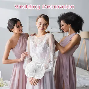 مراوح ورق الأكورديون المستديرة ، مراوح بيضاء قابلة للطي ، مروحة على شكل قلب ، لوحة DIY ، احتفال زفاف ، زخرفة الحفلات ، 30 قطعة ، 60 قطعة ، 90 قطعة أعلى 6 مبيعات لإطارات المروحة - رقم 4