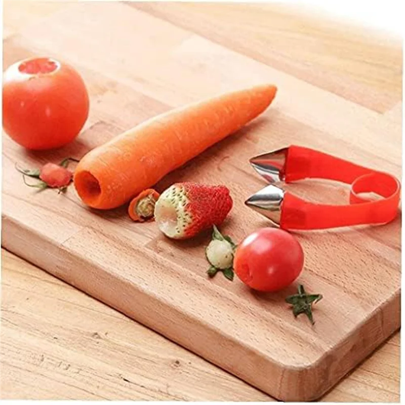 Fruit Corer Core Remover Strawberry Huller Stem Eyes Stalk Leaves Vegetable Tool For Kitchen Durable Easy Install