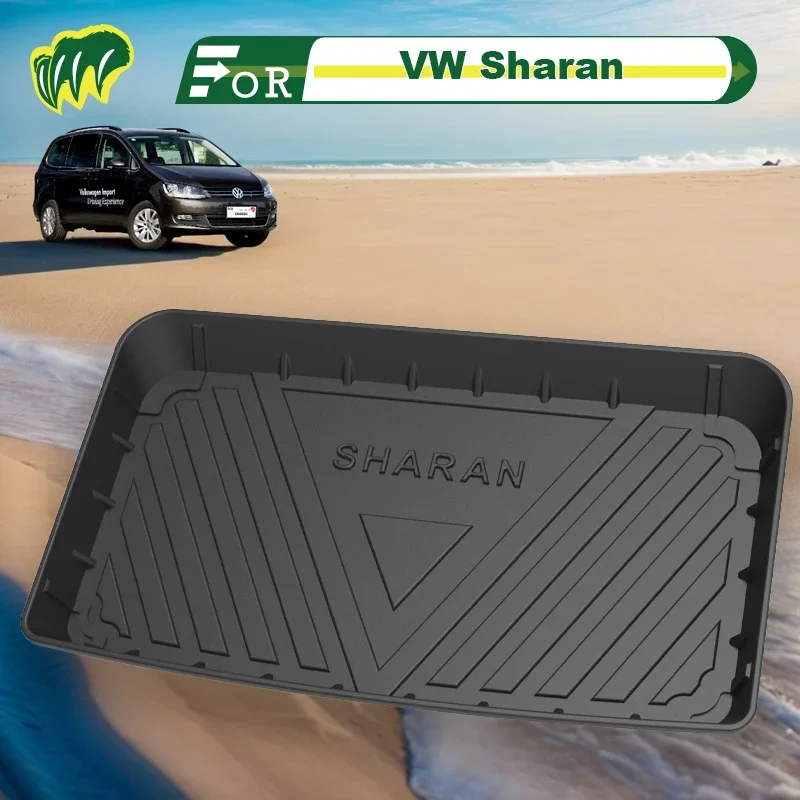 

For VW Sharan 2018 2019 2020 2021 2012-2020 Custom Fit Car Trunk Mat All Season Cargo Mat 3D Shaped Laser Measured Trunk Liners