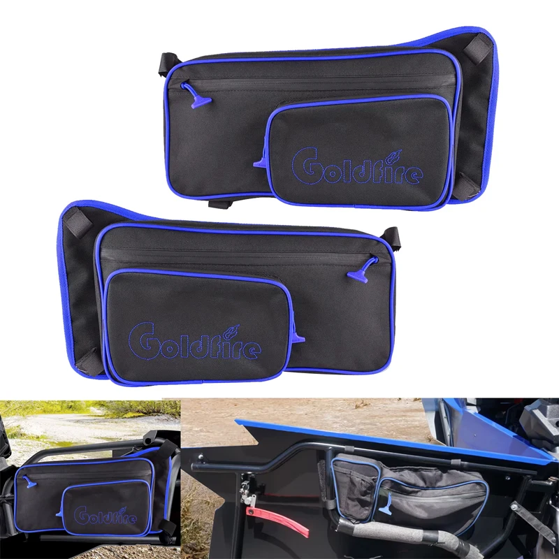 

Maverick X3 Rear Door Storage Bag Waterproof Nylon Accessories Passenger Driver Side Set with Knee Pad for Can Am Max Turbo R