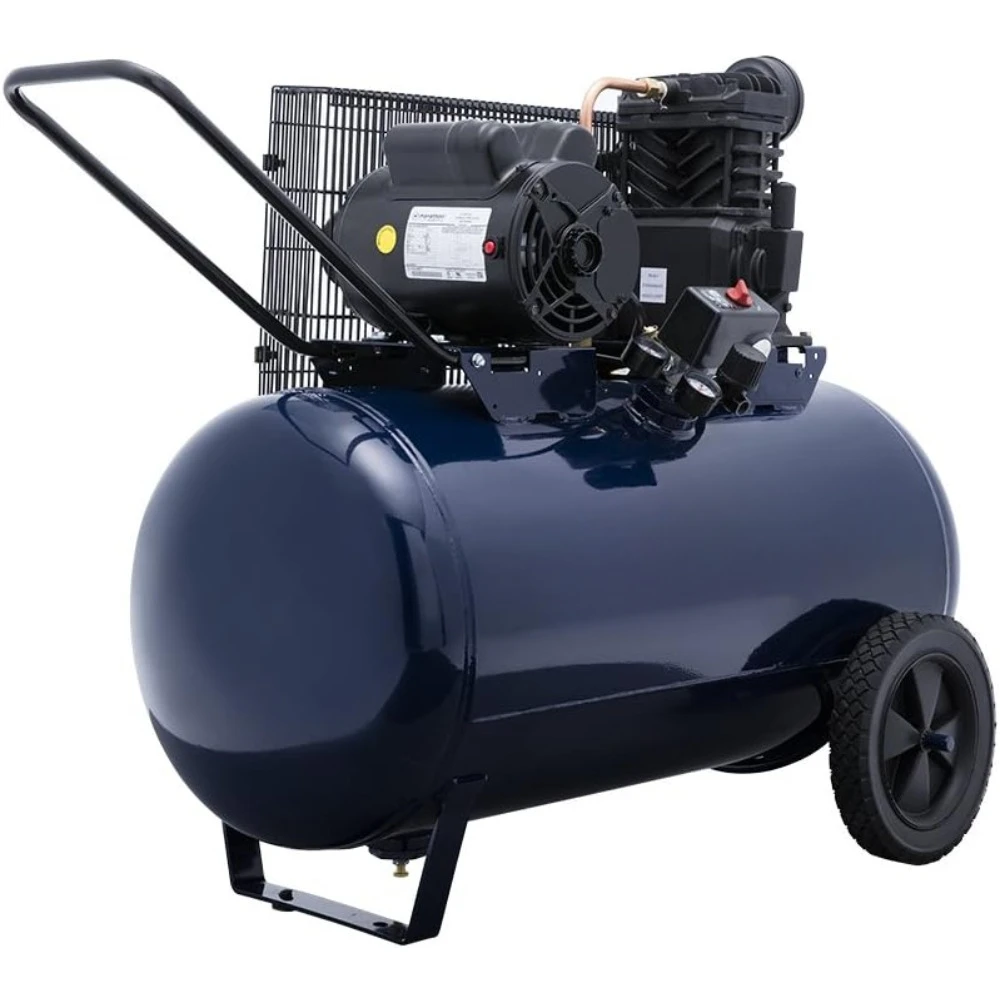 Air Compressor, 30-Gallon Horizontal Tank, Portable, Single-Stage, 10.2CFM, 3.7HP, 1 Phase (Campbell Hausfeld VT6271)