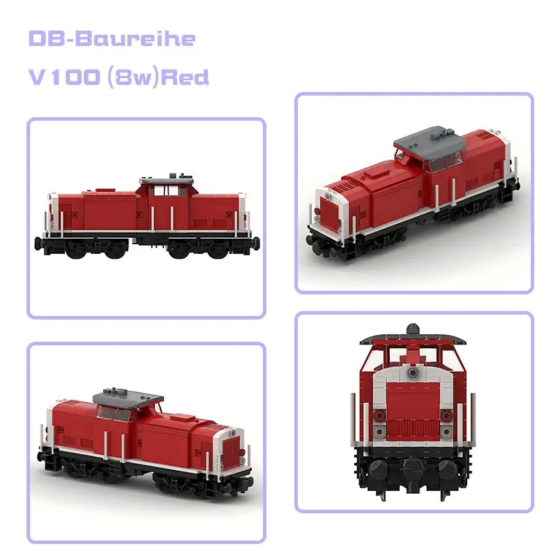 Transport Serie Db-Baureihe V100 Bouwstenen Trein Speelgoed Model Kleine Deeltjesstenen Desktop Decoratie Kids Cadeau