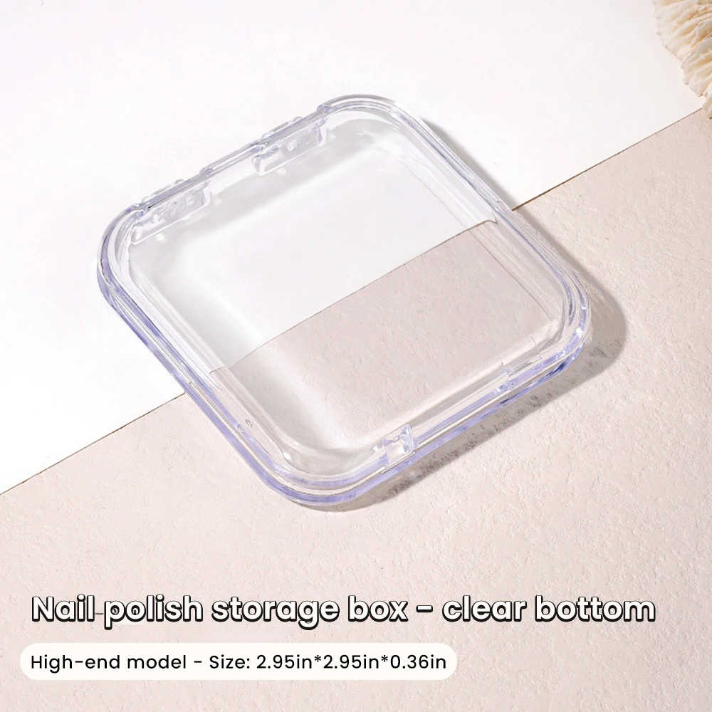 False Nail Case Plastic Storage Box for Fake nails Transparent Pink Nail Art Display Stand Fake Nails Organizer Packing Box