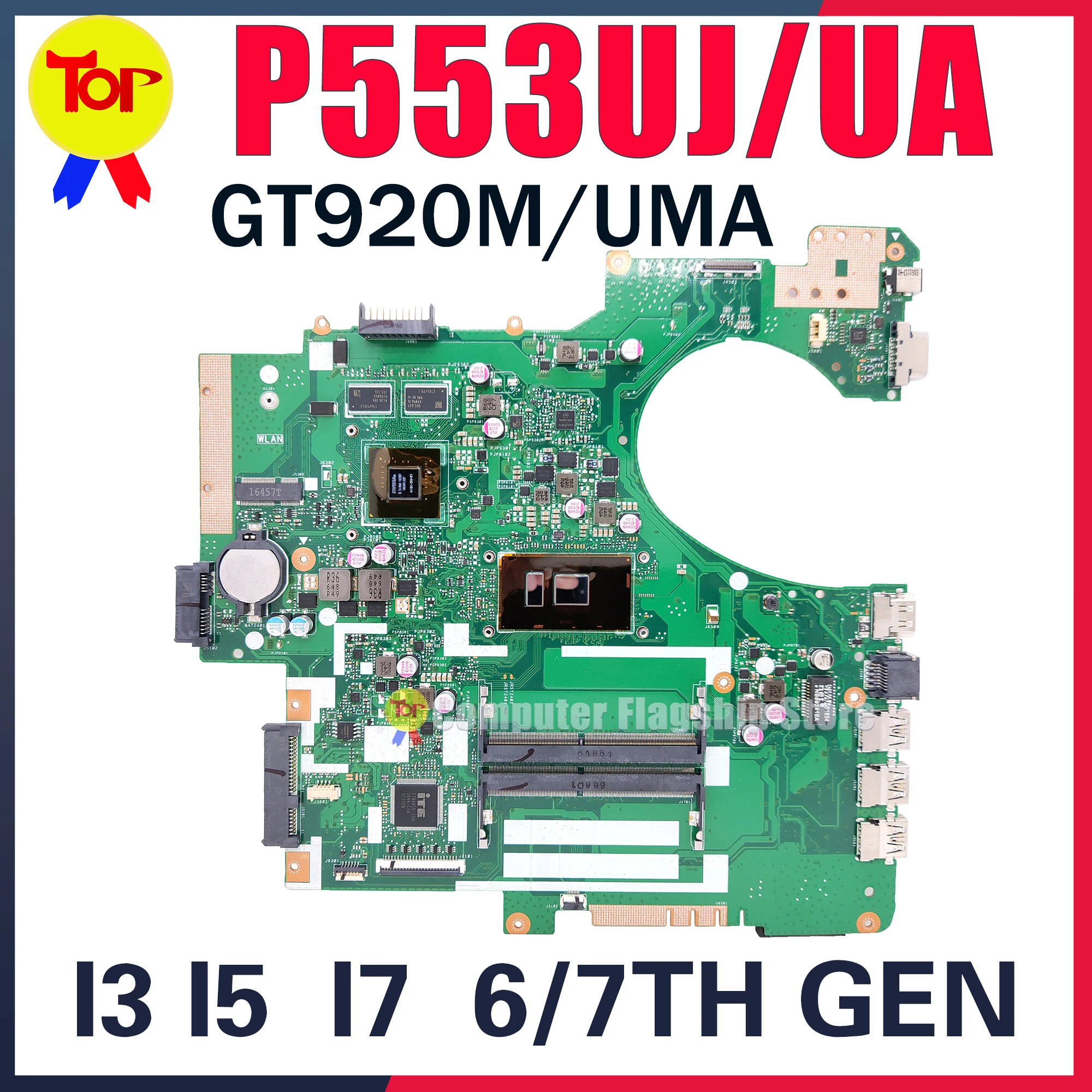 

P553UJ Laptop Motherboard For ASUS P553UA PRO554U P553U P2540UQ P2540U P2540UV P2540UB P2540UA I3 I5 I7 Mainboard 100% Working