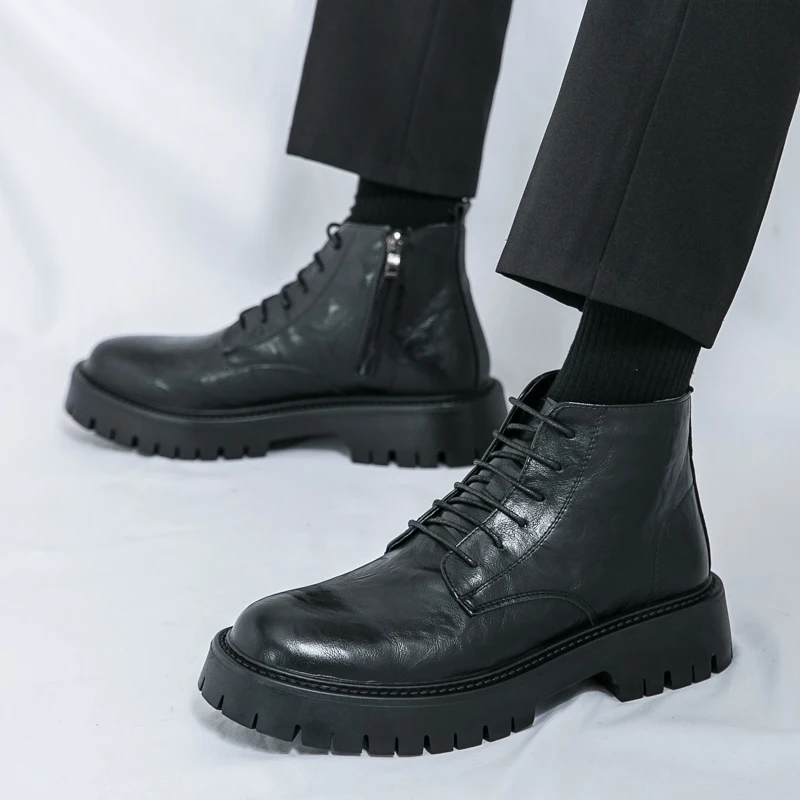 أحذية أكسفورد للرجال ذات نعل سميك ومتينة، أحذية كاجوال كلاسيكية عالية الجودة للرجال، أحذية كاجوال مضادة للانزلاق للقيادة