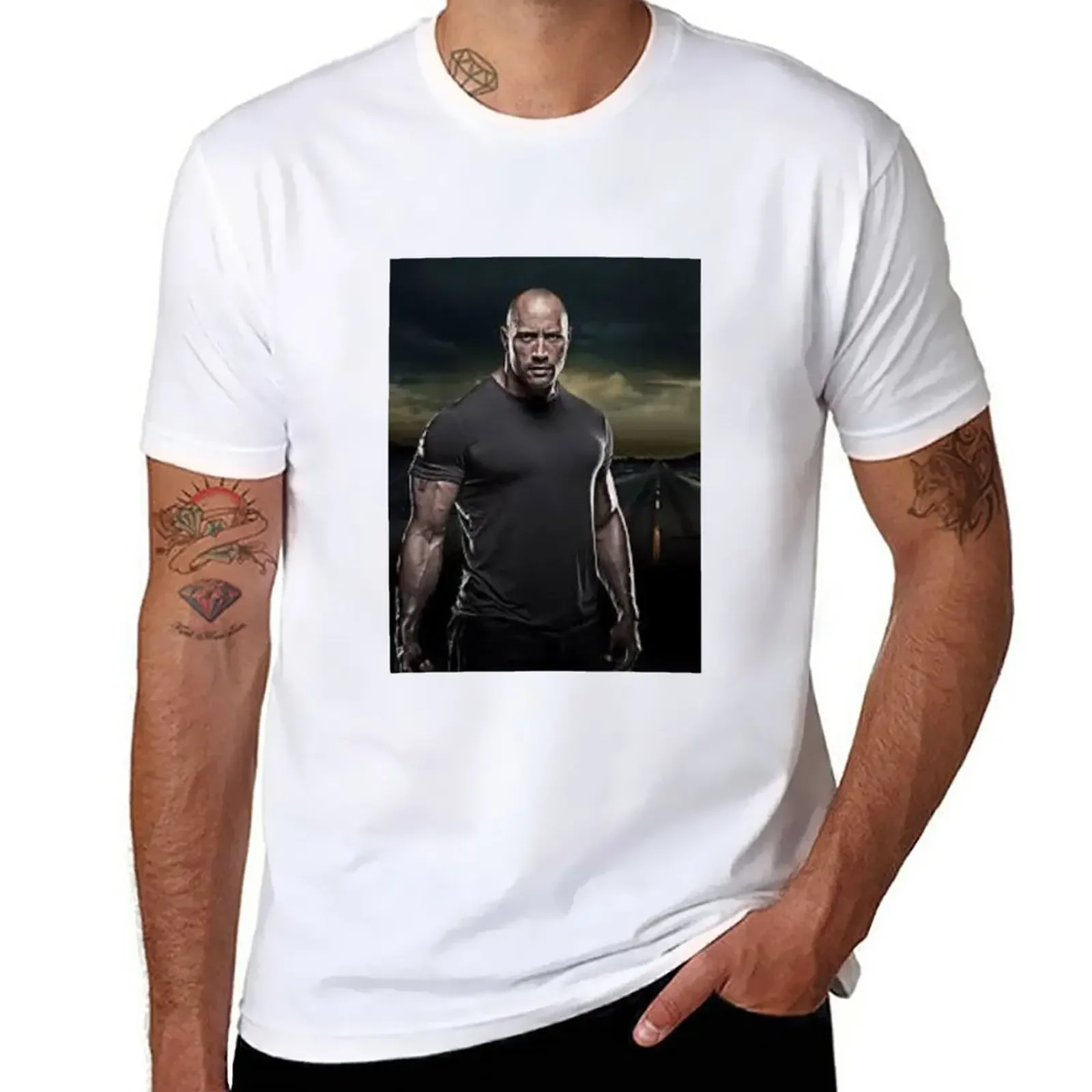 

dwayne johnson T-Shirt customizeds sweat quick-drying mens plain t shirts