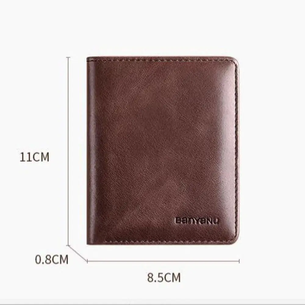 Fashion Vintage PU Leather Men\'s Wallet Short Wallet RFID Card Holder High Quality Slim Purse Business Style Wallet