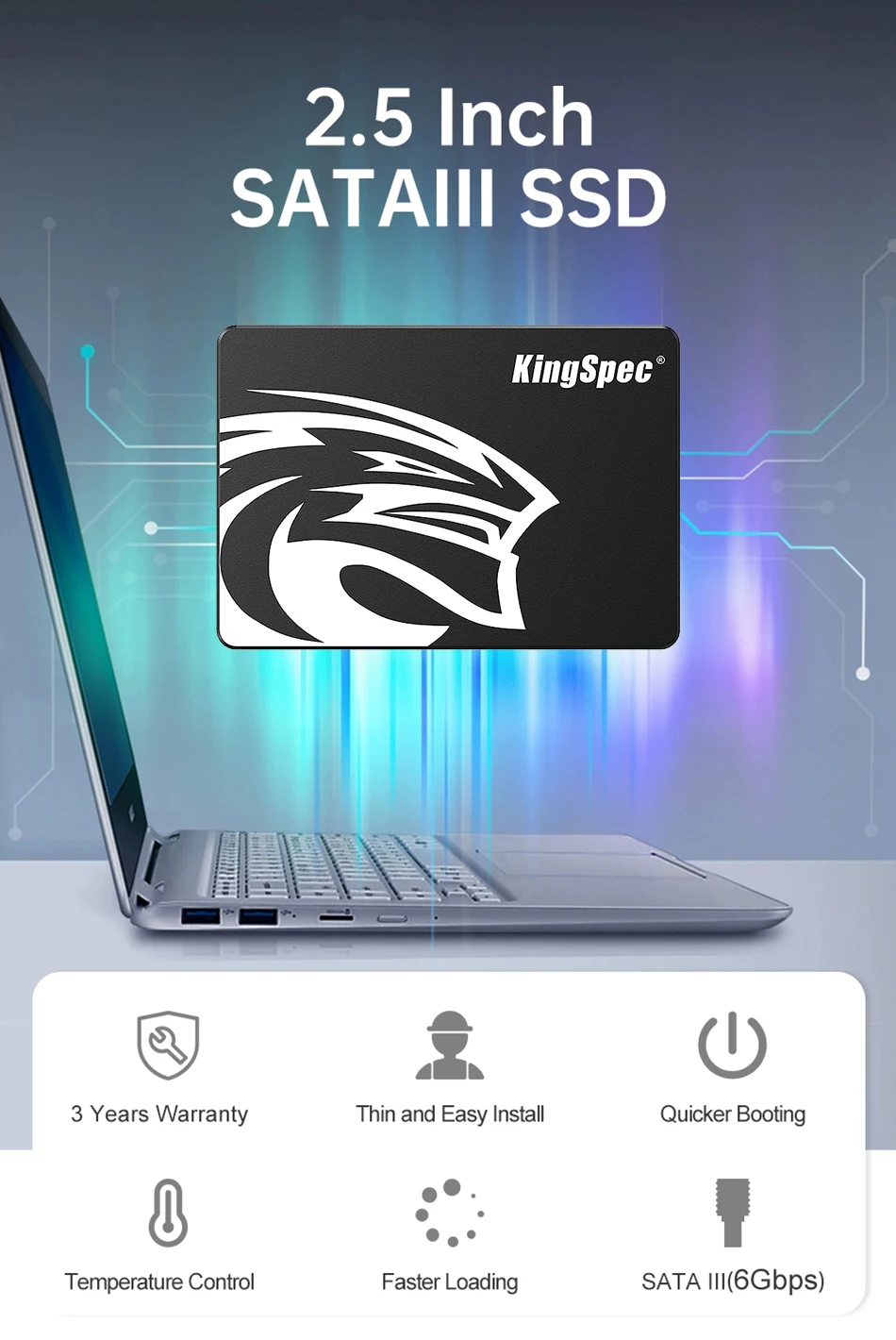 KingSpec SSD 2,5 120 gb 240 gb 480gb SATA 256 1 tb 512gb disco