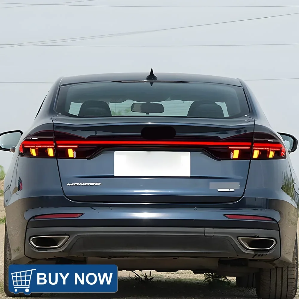 Car Taillights Assembly For Ford Mondeo 2017-2021 LED Auto Back Lamps Upgrade Dynamic Flashing Through Taillights Accessories