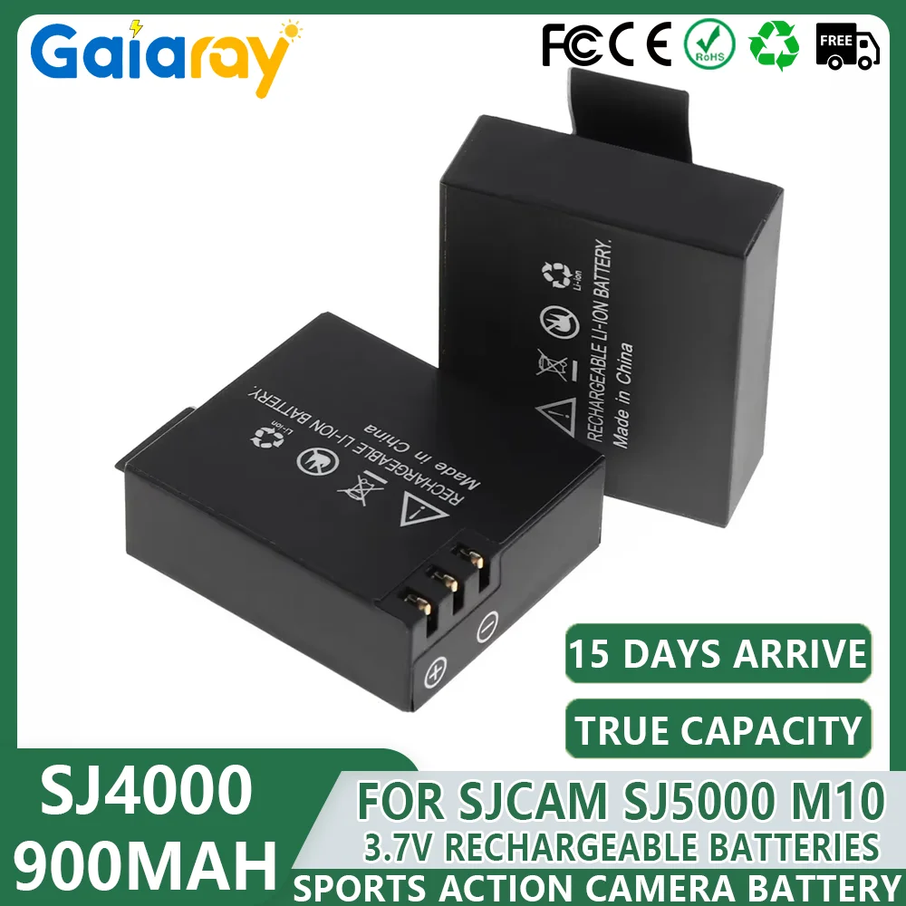 3.7V 900mAh Li-ion Rechargable Battery SJ4000 Battery For SJCAM SJ4000 SJ5000 SJ6000 SJ7000 WIFi M10 SJ5000x Sport Action Camera