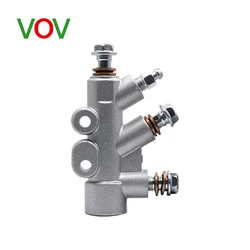 Motorcycle Brake Linkage System  Silver Combination Braking System is Aluminum Alloy 14mm Piston Size Rugged Factory Direct