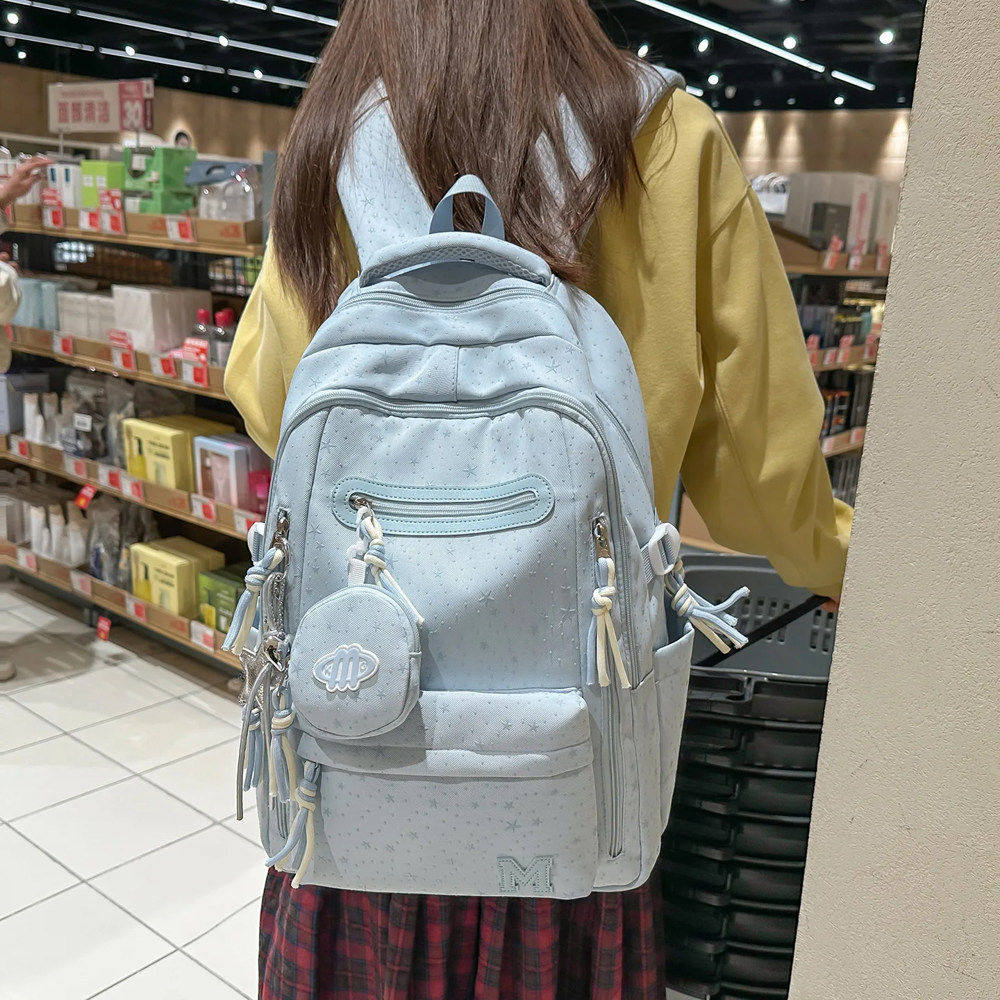 Girls Backpack for School Kawaii Bookbag for Teenage Multiple Pockets School Bag for Primary Elementary Middle School, Age 6-14
