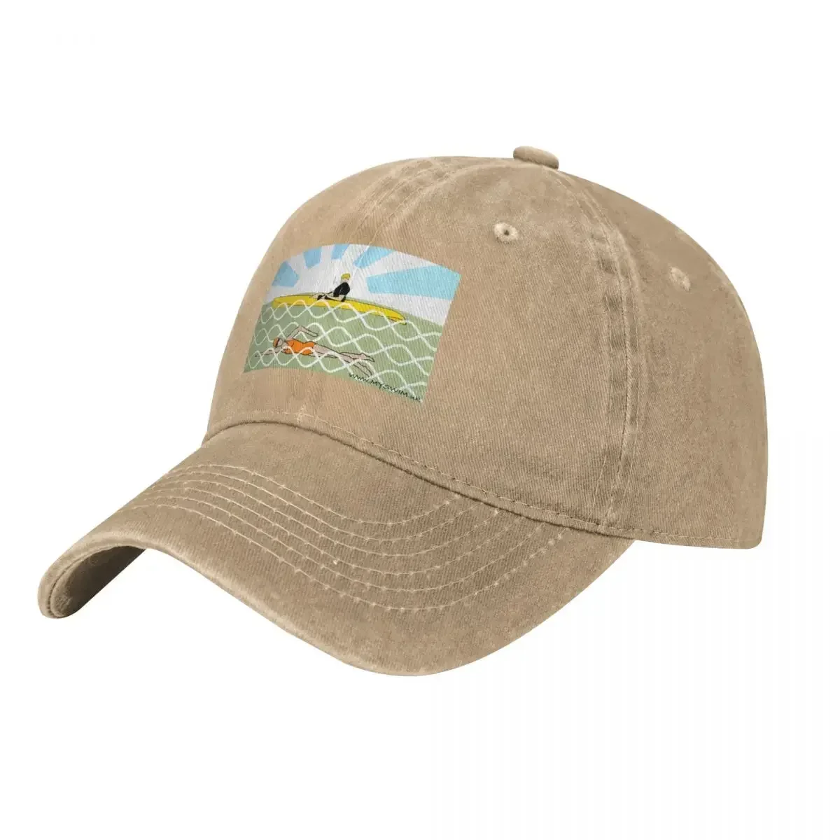 MYSWIM Open Water Swimming And Swimming Catalina Channel. A Triple Crown Swim (female Swimmer) Baseball Cap