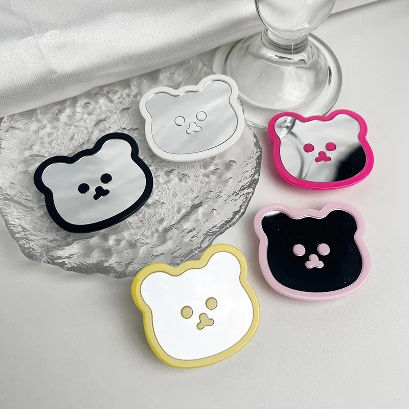 Cute Bear Shape Phone Grip Holder, Adhesive Socket Expanding Stand, Finger Ring Mirror Bracket for Smartphone image 4