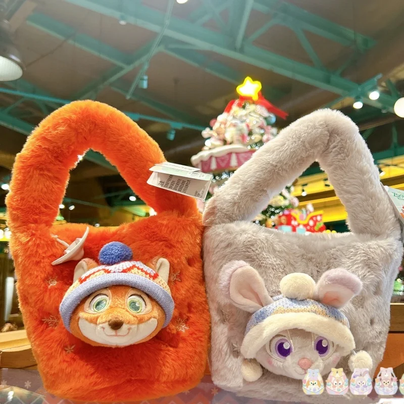 

Disney Zootopia Nick Wilde Judy Hopps Plush Crossbody Handbag 2025 Winter Collection Soft Furry Top Handle Bag For Adults