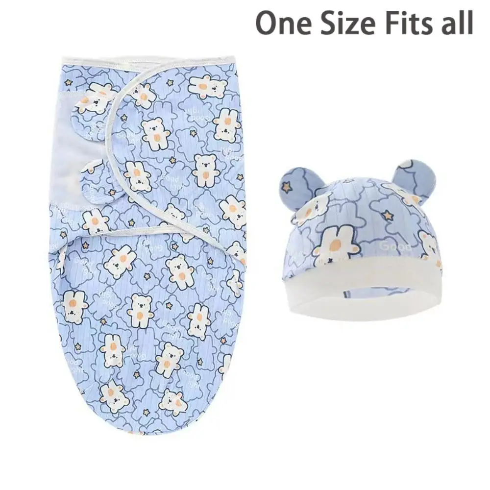 Accessories Blanket Newborn Sleeping Bag Swaddle Wrap Hat Set Cotton