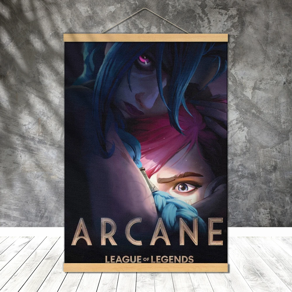 

2024 Arcane Season 2 Posters Painting Decor Scroll Digital Canvas Unframed Decorative Tapestry