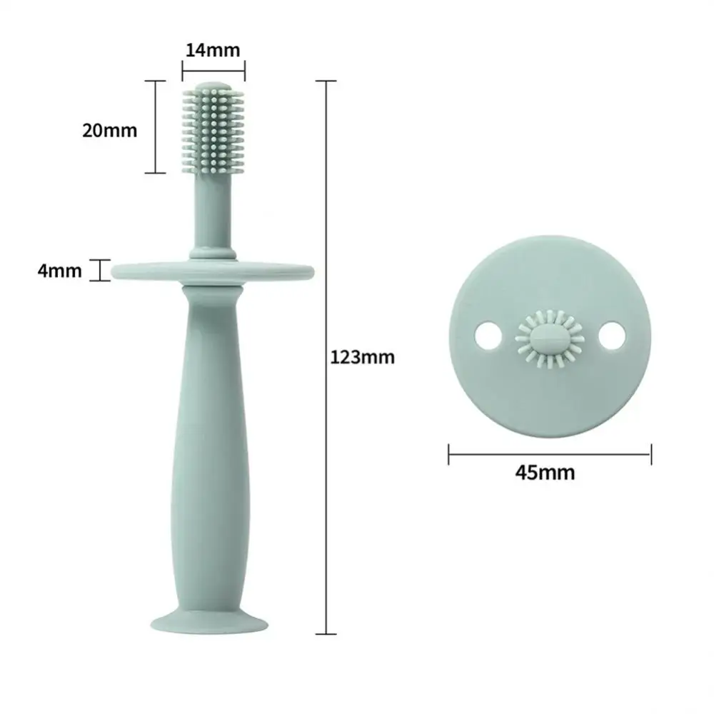 Baby Toothbrush Children 360 Degree U-shaped Child Toothbrush Soft Baby Silicone Teether Brush Kids Teeth Oral Care Cleaning