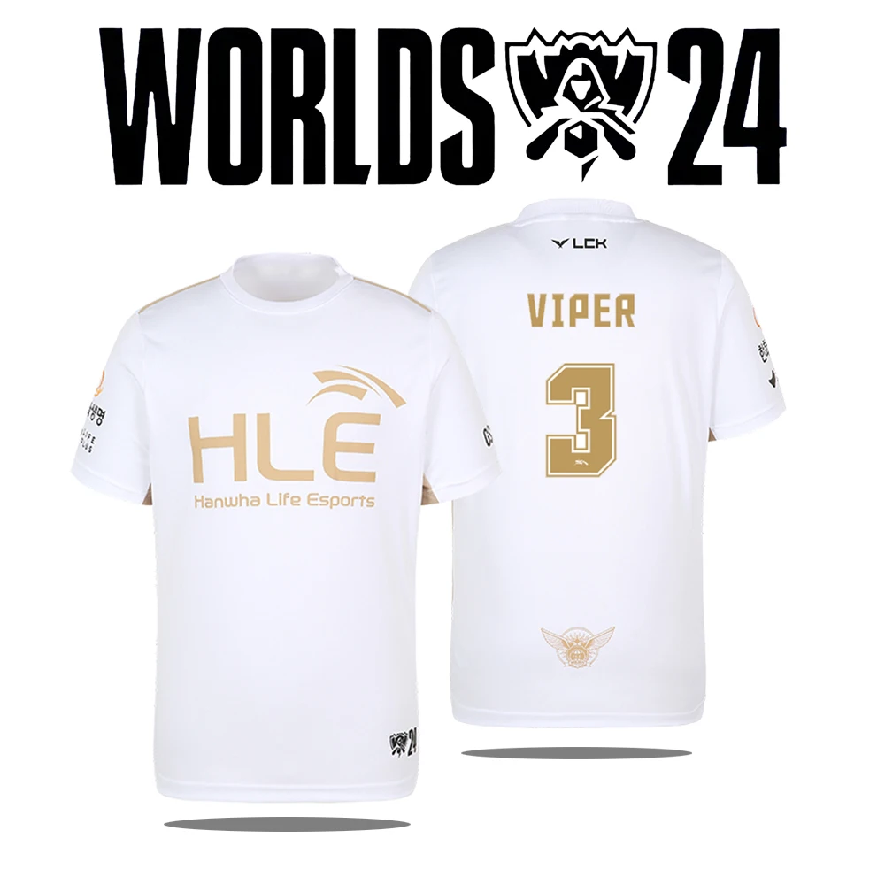 

2024 New HLE E-Sports Club World Finals Limited Jersey League Of Legends Fashion Fans Support Tops Viper Fan Men's T Shirt