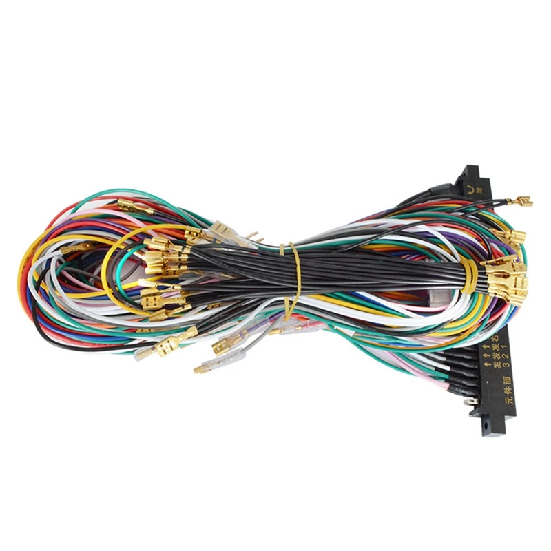 Jamma kawat kabinet Harness dengan 5, 6 kabel tombol Aksi/Jamma 28 Pin dengan 5,6 kabel tombol untuk mesin Game Arcade