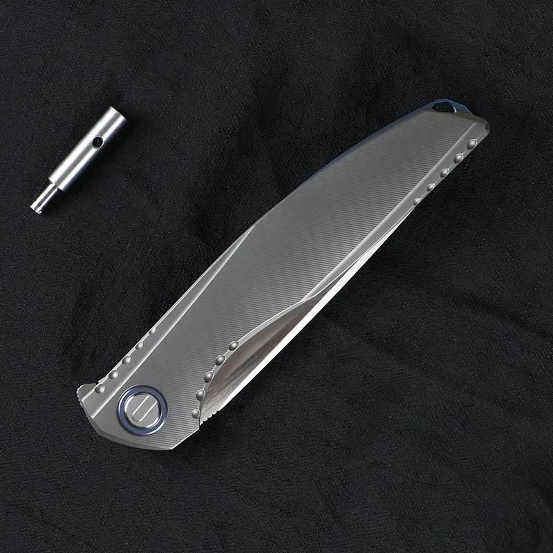 Imagem -03 - Green Plum Lee Folding Knife Ferramenta Edc Tc4 Titânio 3d Handle Frutas Camping ao ar Livre M390 Lâmina