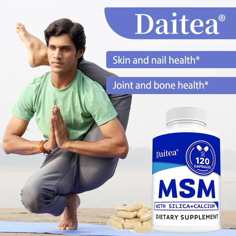 كبسولات مكملة MSM، تدعم المفاصل والشعر وصحة البشرة والأظافر، وتنظيم عملية التمثيل الغذائي في السكر في الدم ، تعزيز المناعة #6