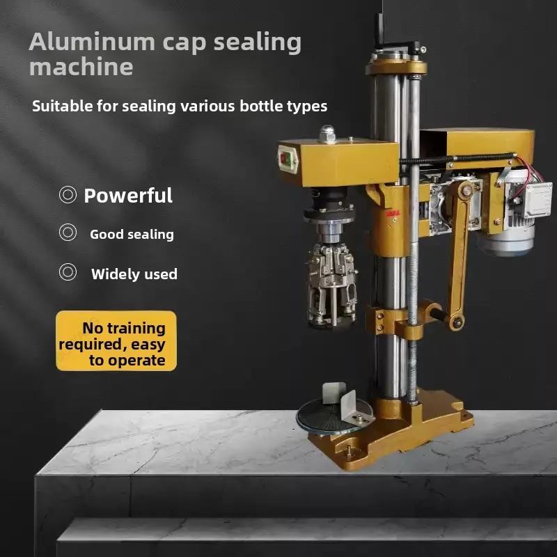 Small Semi‑automatic Capping Machine For Aluminum Cover Plastic Cover Red Wine Baijiu Bottle Sealing Equipment