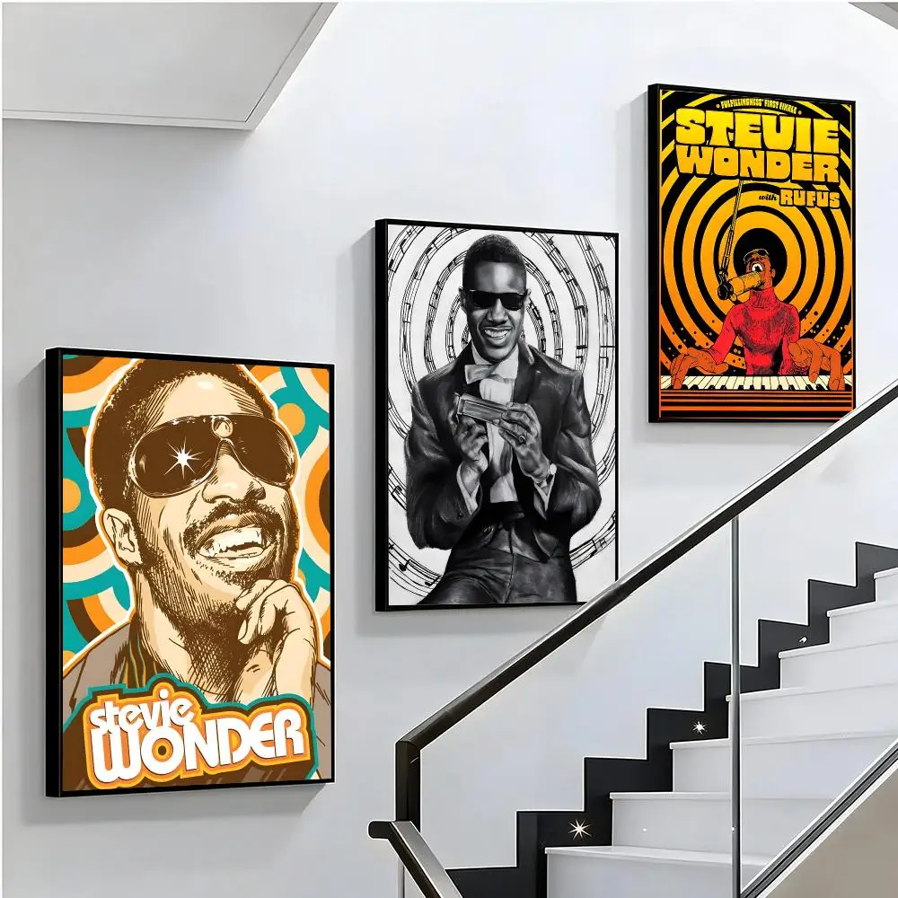 music Stevie Wonder HD Poster Sophisticated Modern Aesthetic Wall Art For Living Room Bedroom Office Cafe Decor Ideal Gift