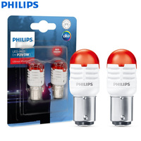 Philips LED Ultinon Pro3000 P21/5W BAY15d 12V 1157 Red Turn Signal LED Lamps Stop & Tail Light Reverse Bulbs 11499U30RB2, Pair