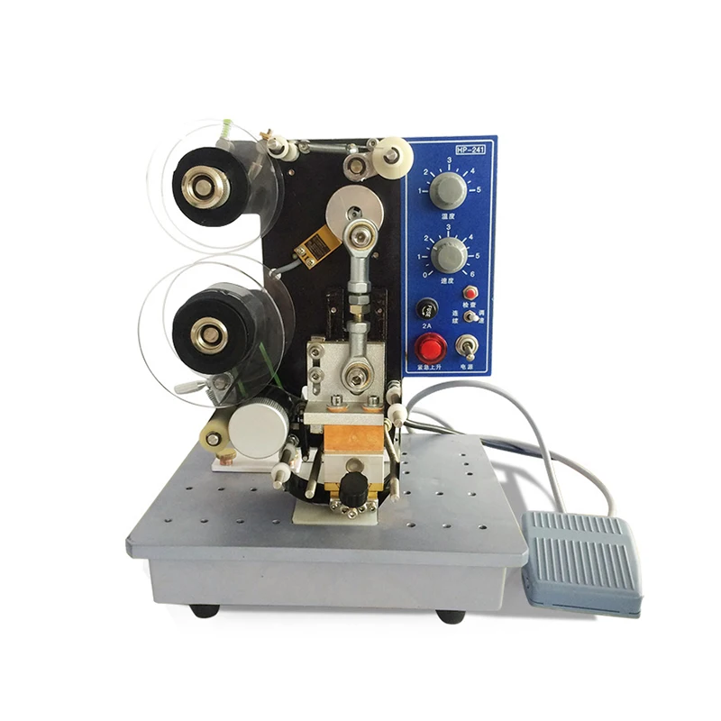 HP-241B Semi-Automatic Hot Code Stamp Ribbon Printer Ribbon Date Coder Plastic Bag Date Printing Coding Machine 220V