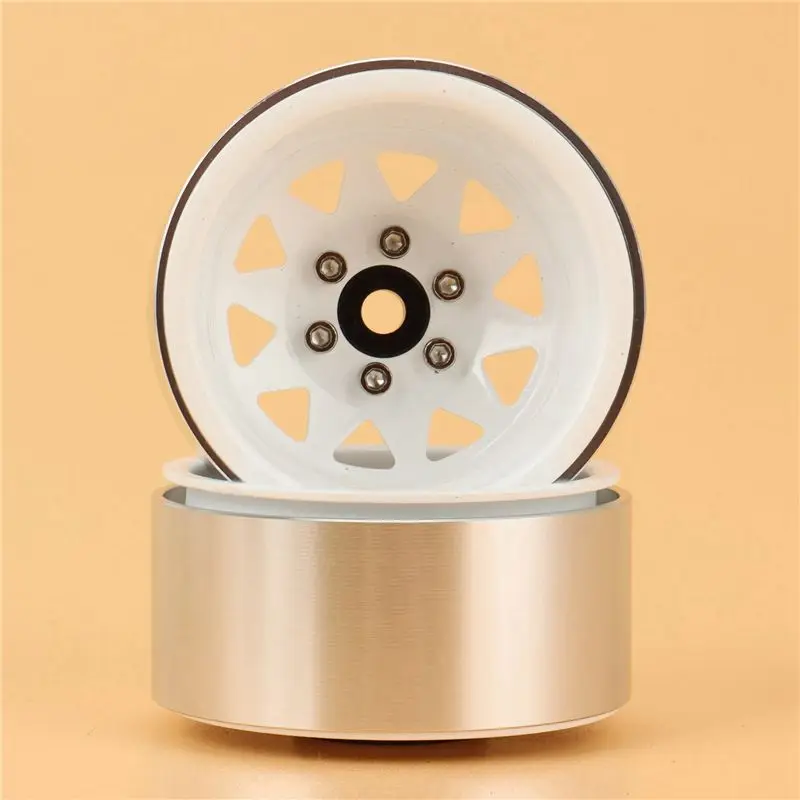 AS96-8PCS Deep Dish 1.9 Metal Beadlock Wheel Hub Rim For 1/10 RC Crawler Axial SCX10 90046 Traxxas TRX4 RC4WD D90,5