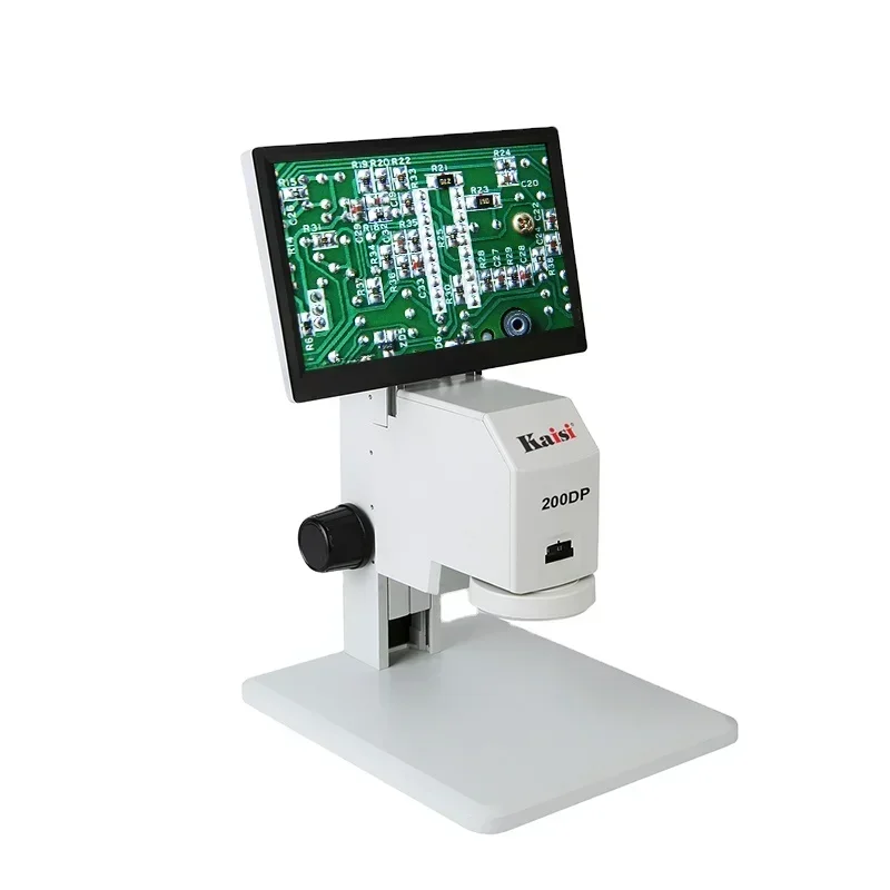 

Видеомикроскоп Kaisi 200DP HD 12-78X с выходом HMDI VGA, цифровой микроскоп/ЖК-экраном