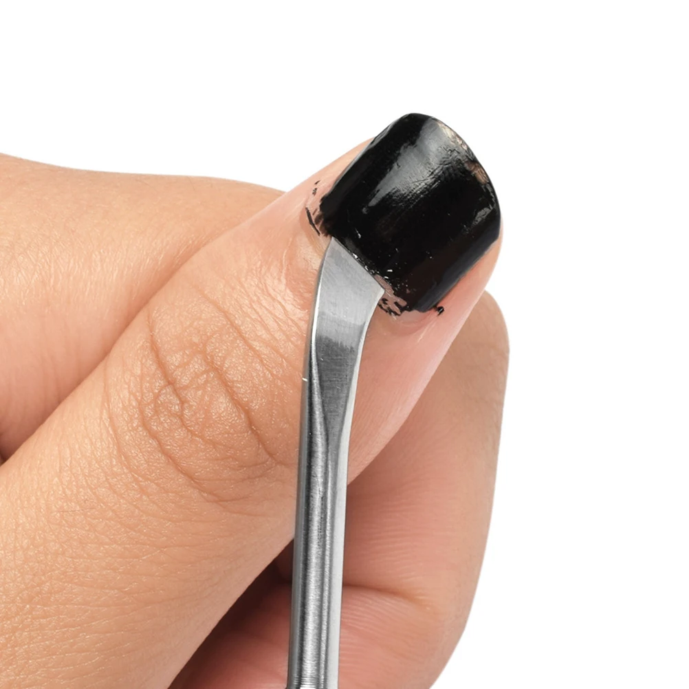 

1pc Dead Skin Pusher Stainless Steel Double End Nail Cuticle Remover Tool Manicure Pedicure Exfoliating Scrub Cleaning Stick