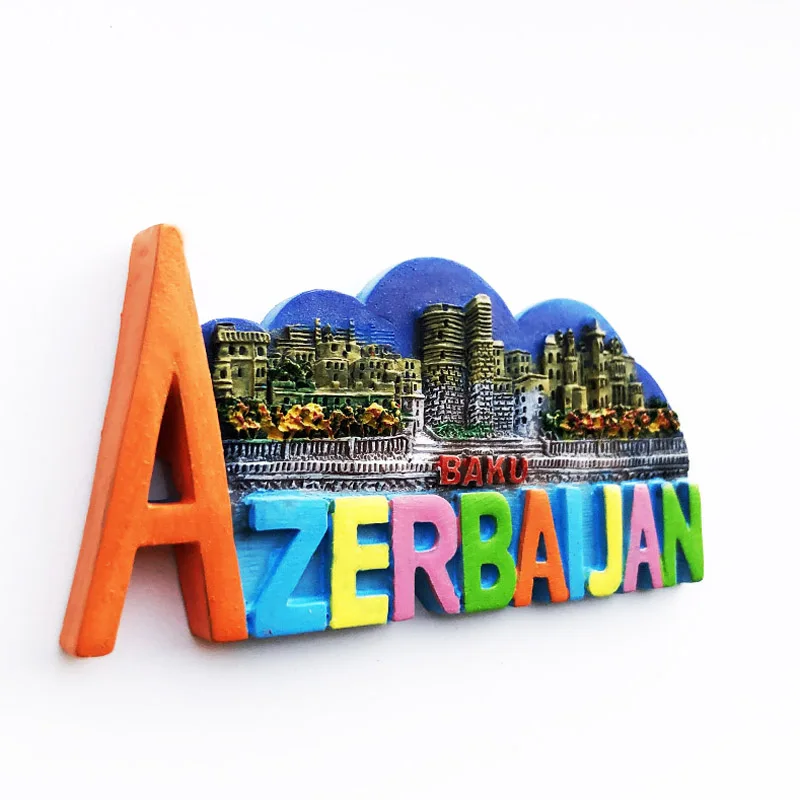 Azerbaijan Travelling Fridge Magnets Baku Tourism Souvenirs Fridge Stickers Home Decor Wedding Gifts Magnetic Stickers