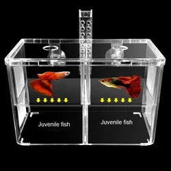 Aquarium Accessories Acrylic Fish Breeding Isolation Box Fish Tank Aquarium Breeder Double Guppies Hatching Incubator