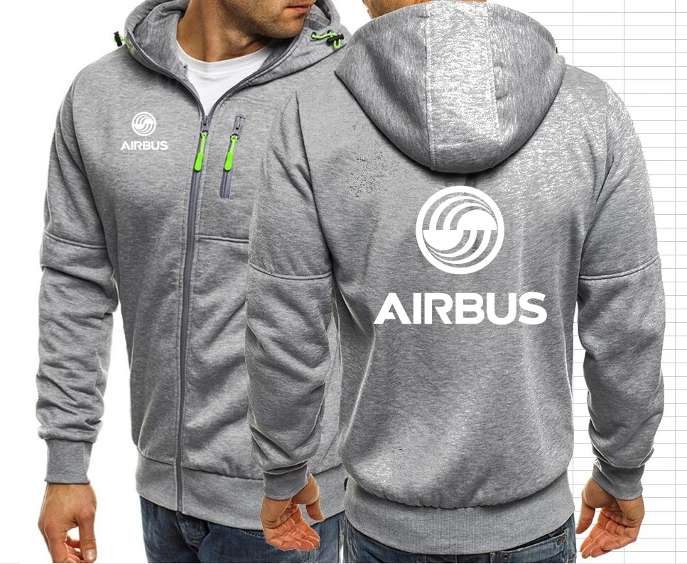 AIRBUS AVIATION Flight Men Jackets Hoodies Coats Airbusfan A320 Zipper Sweatshirts Male Fashion Jacket Mens Clothing Outerwear