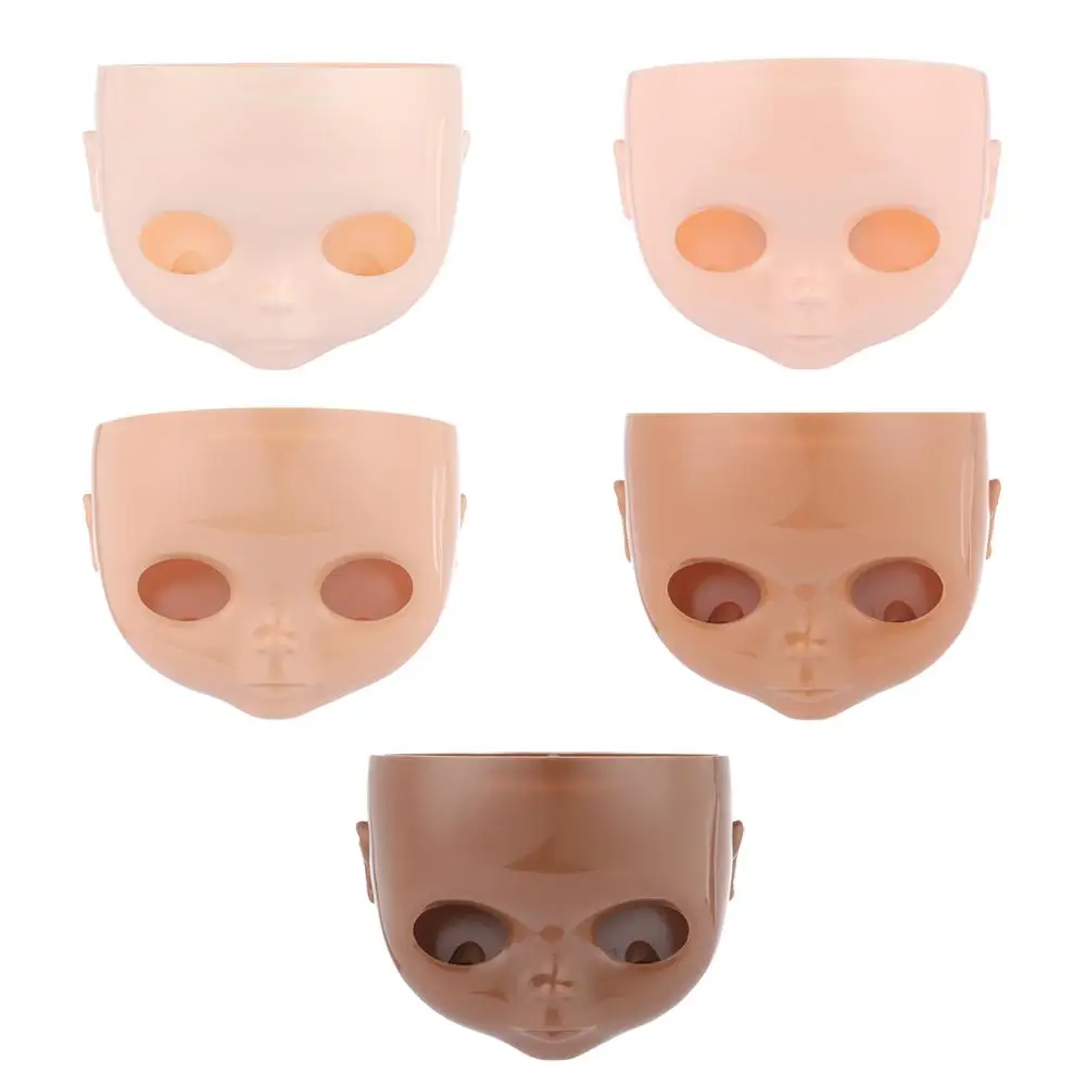 1PC 1/6 Blyth DIY Doll Factory Dolls Faceplate With Backplate 30cm Plastic Blyth No Makeup Face and Screw Toys Accessories