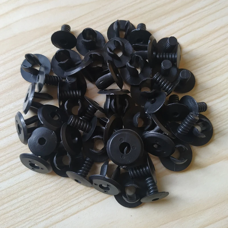 50Pcs Auto Fasteners Trim Panel Lining Clips Plastic Retainer Rievts For VW Volkswagen T4 T5 Transporter Eurovan Gray Black