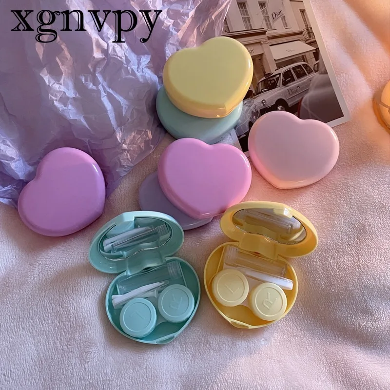 xgnvpy Instagram Fish Girl Heart Contact Lens Case: Chic Companion for Stylish Storage Niche Laser Cut Ideal Contact Lenses Case