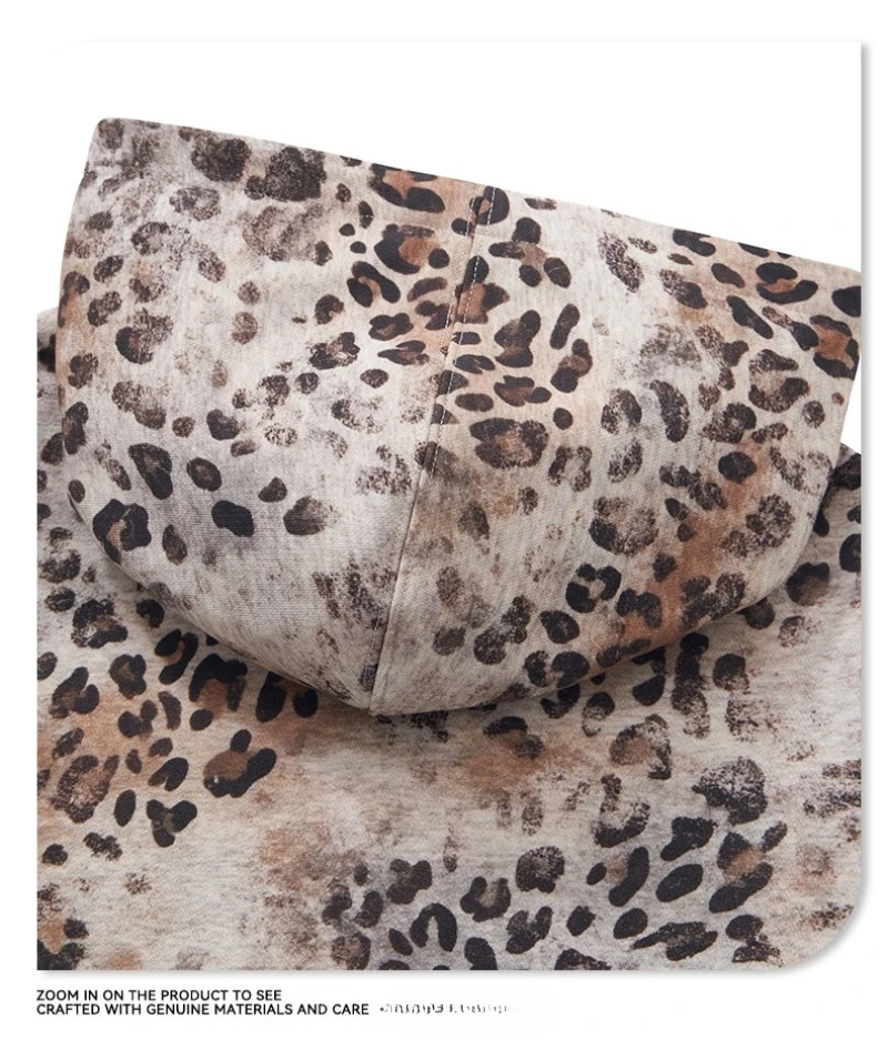 2026 Autumn New American Leopard Print Zip Up Hoodie for Men Y2K Retro Hip-hop High Street Men's Hooded Jacket Streetwear
