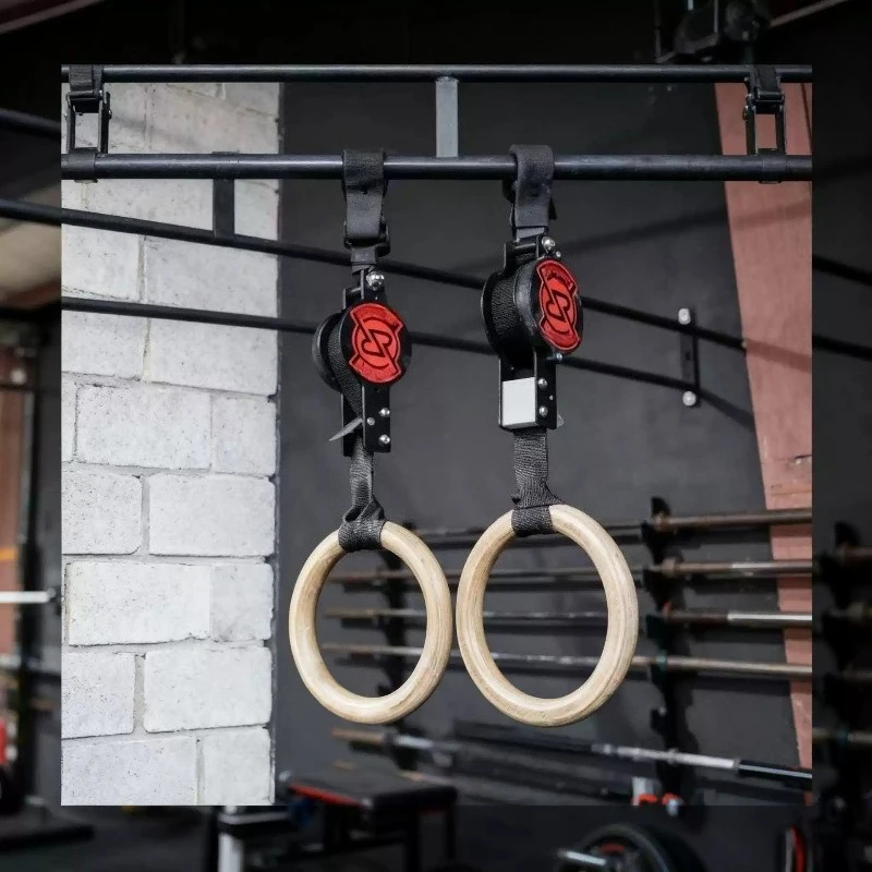 Adjustable Gymnastic Rings Set Digital‑Display Straps Fitness Pull‑Up Rings for Home Body Strength Training Workout