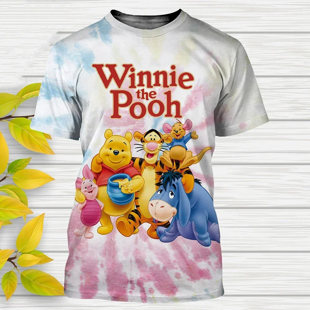 

Disney T-Shirts Winnie the Pooh Cartoon Anime Tigger 3D Print Men Women Casual Fashion Oversized T Shirt Kids Tees Tops Clothing