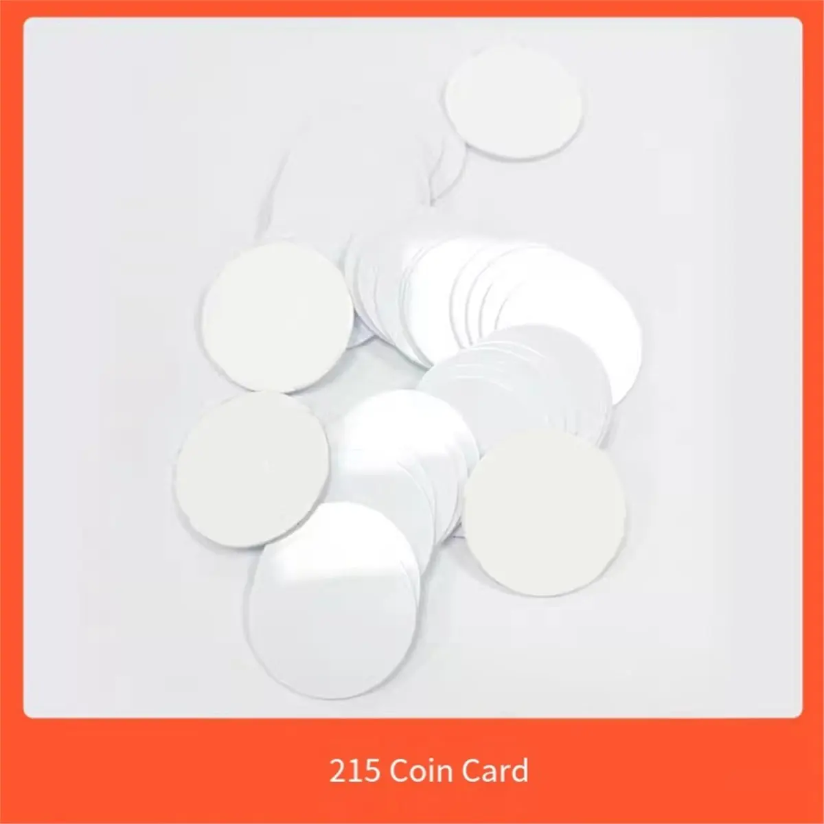 50pcs 215 Chip Coin Card PVC 215 Electronic Tags Stickers Labels 25mm for Phone Game
