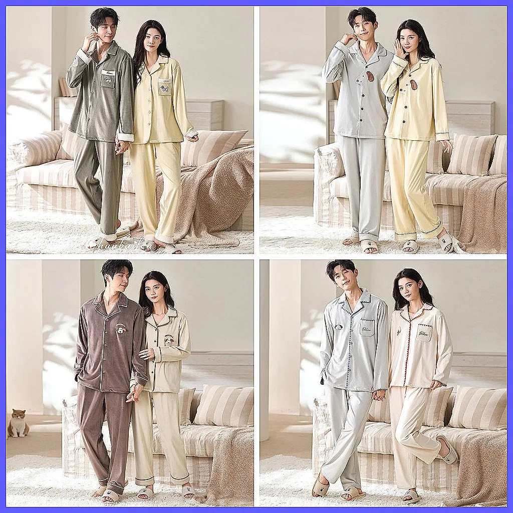 

Matching Couple Pajamas Set - Cozy Winter Autumn Sleepwear & Loungewear for Women Men