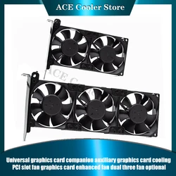 VGA Cooler Radiator GPU Cooling Fan Kit 8025 PCI Graphics Card Companion 80mm 2 Fans 3 Fans 3 PIN Plug MOLEX 4Pin Plug