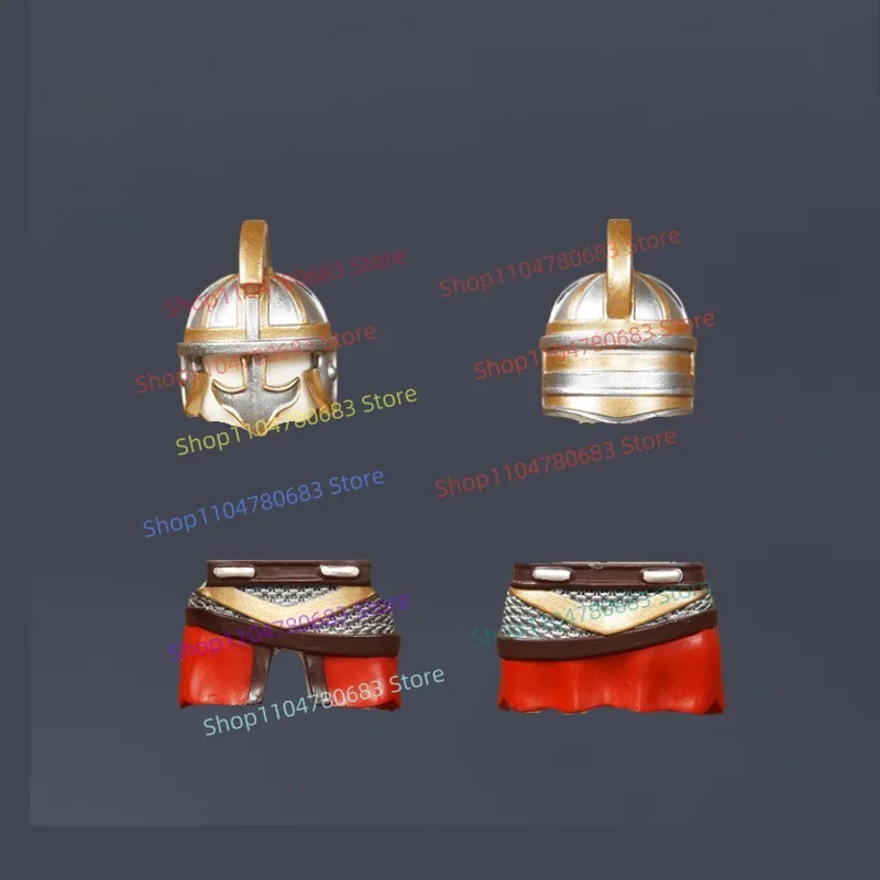 

Building Blocks Vintage Breastplate Shield Helmet Mini Action Figure Assembly Model Display Cartoon Anime Accessories Toy Gift