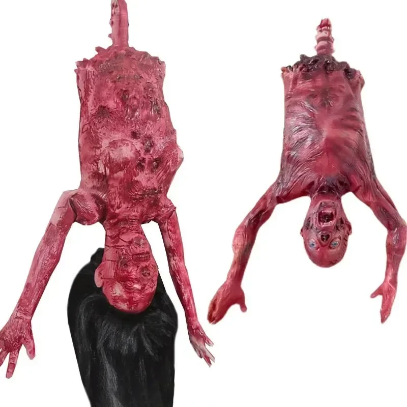Halloween Hängende Leichen-Requisite, Künstlicher Totenleichnam aus Latex, Gruselige Dekoration für Spukhaus, Gartenparty, Horror-Requisiten ﻿ – Detail 2