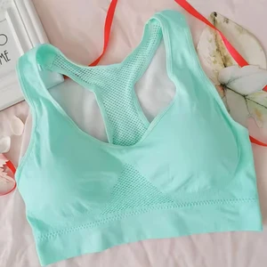 Women's Breathable Sports Bra absorb sweat to the padded shock proof gymnasium running dual layer without sewing yoga Sports bra clothing 6 Main Sales Strengthened Bra - №4